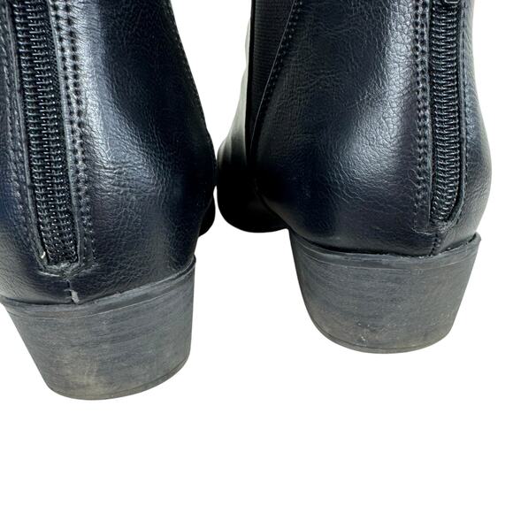 Esprit Black Tiffany Heeled Leather 90s Y2K Ankle Booties Women's Size 10 - Picture 7 of 13